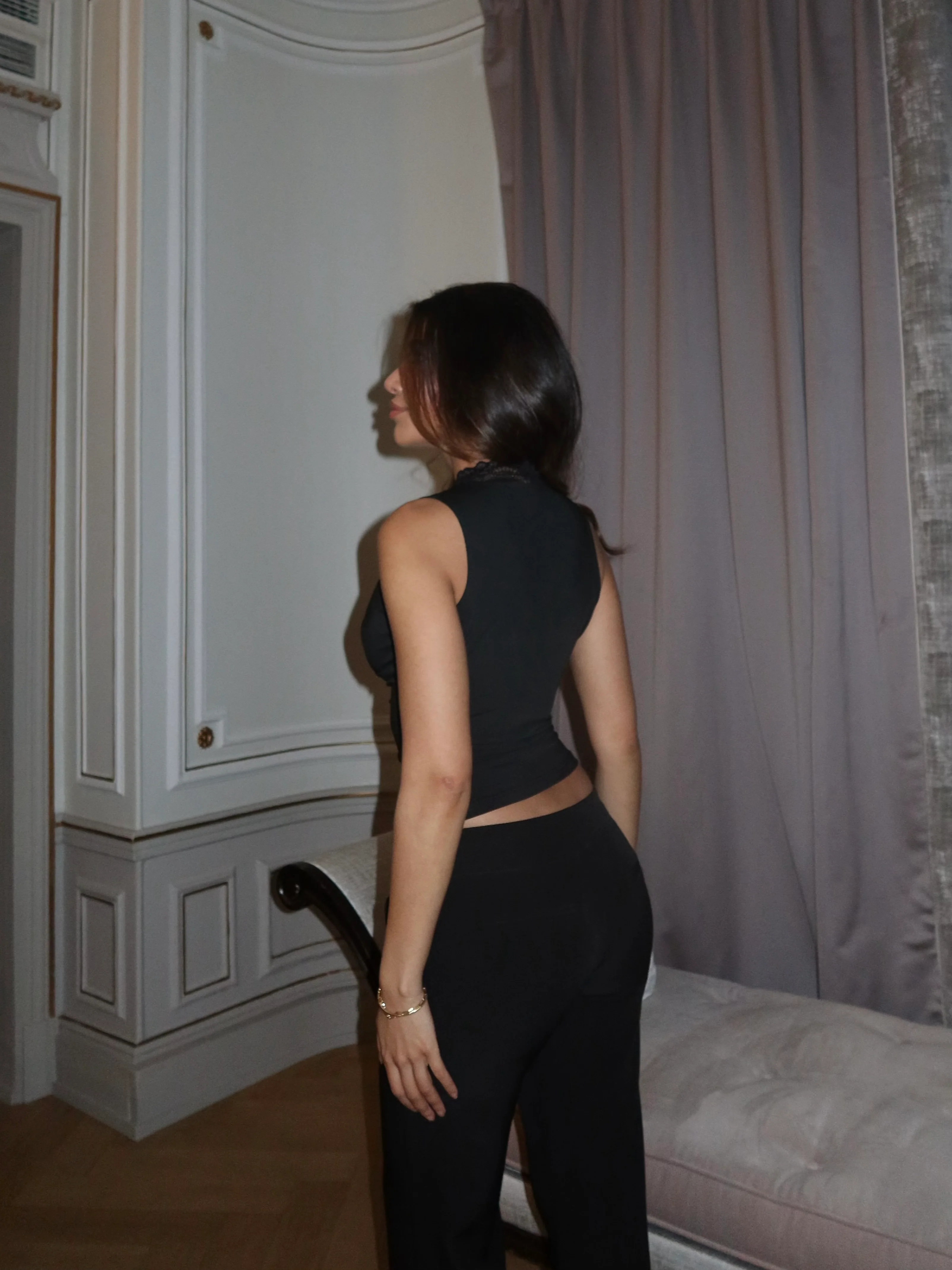 Alana Lace Top - Schwarz - Image 3
