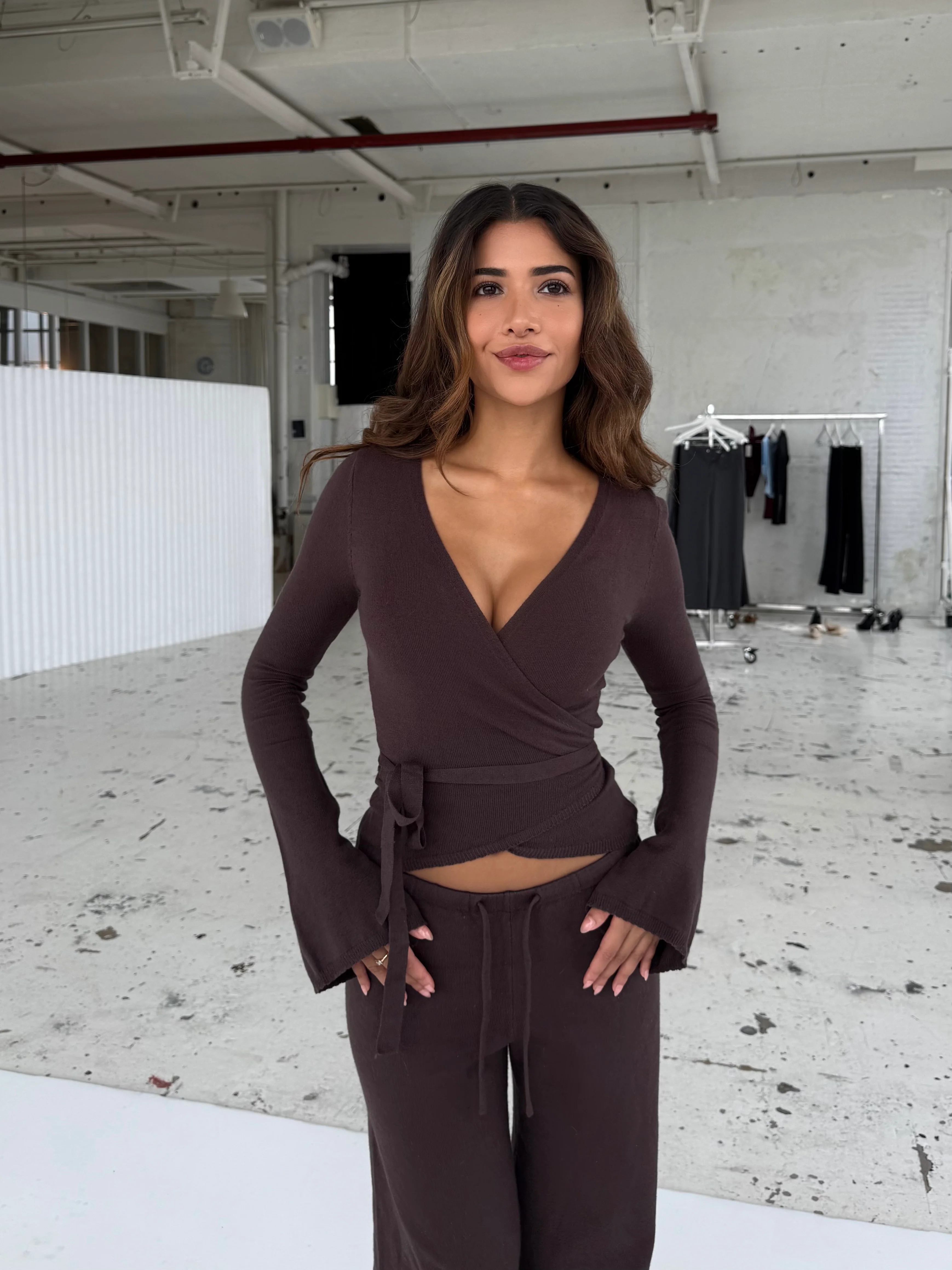 Ballerina knit top - Dunkelbraun  - Image 2