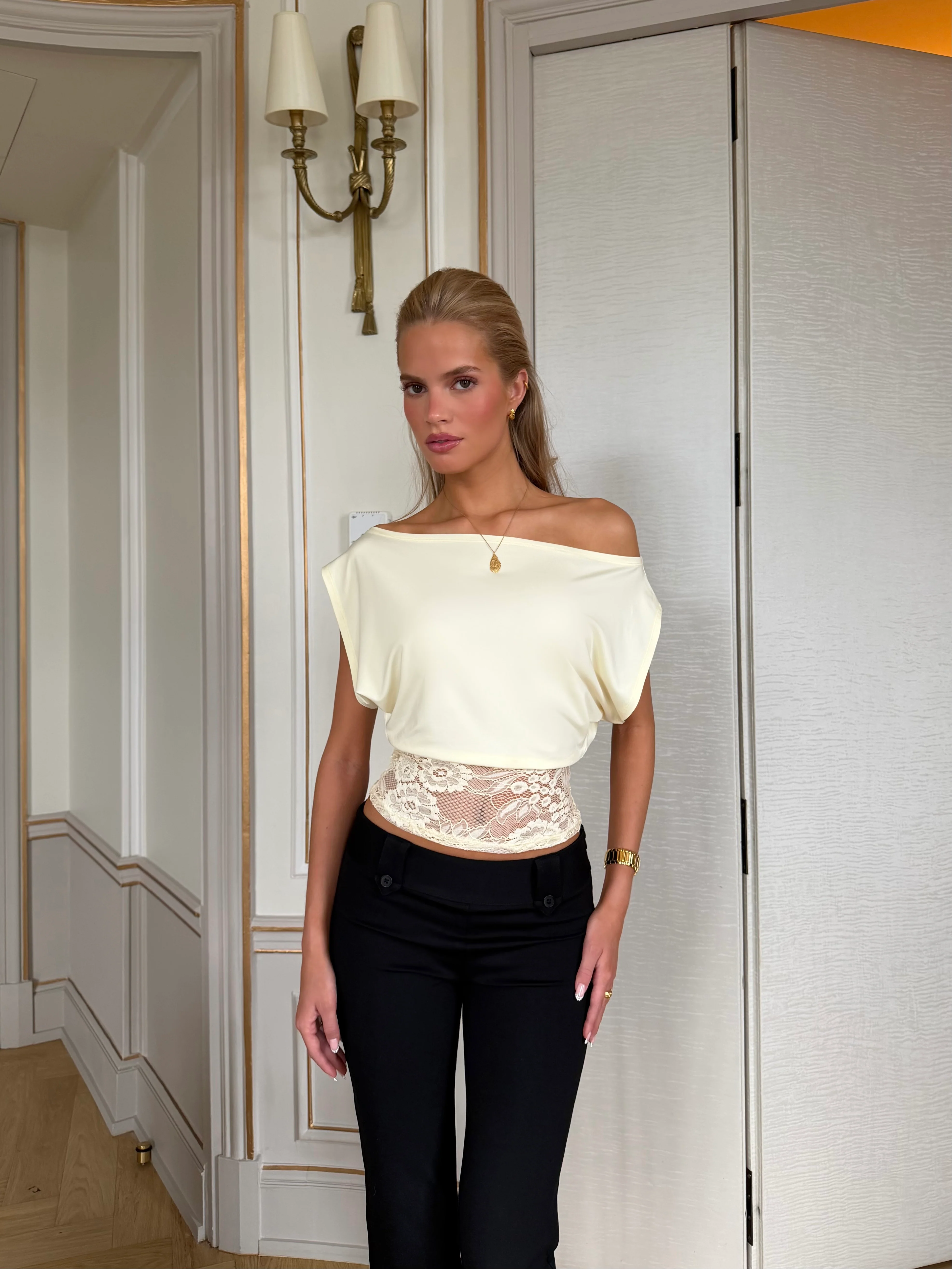 Look #2 Pretty Lace Top & Livia Suit Pants