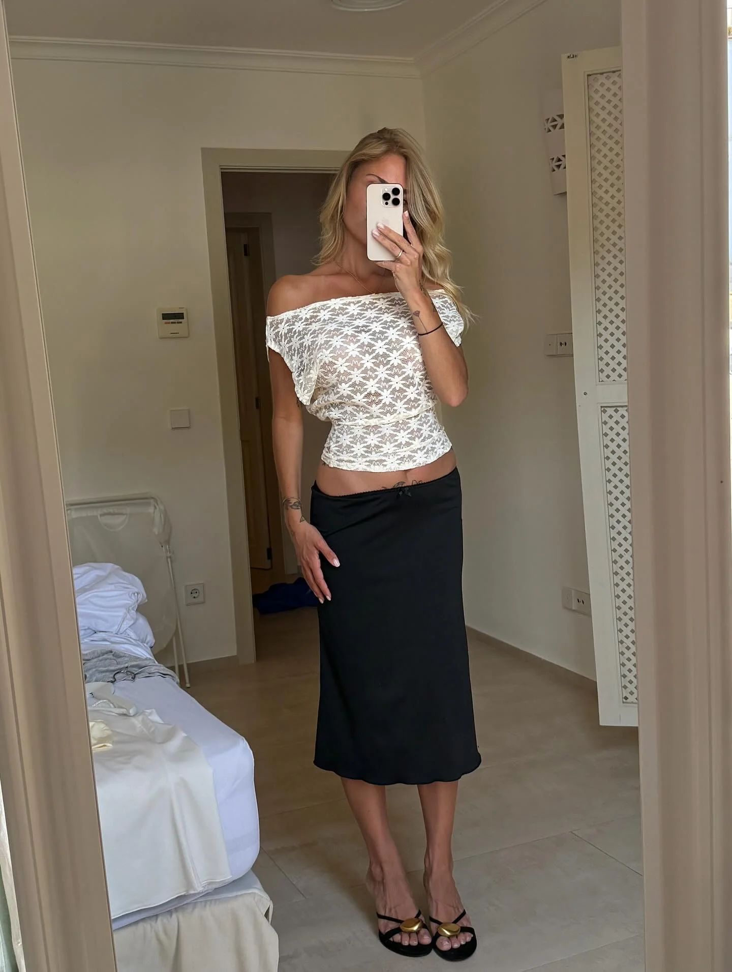 Ira Lace Top - Creme
