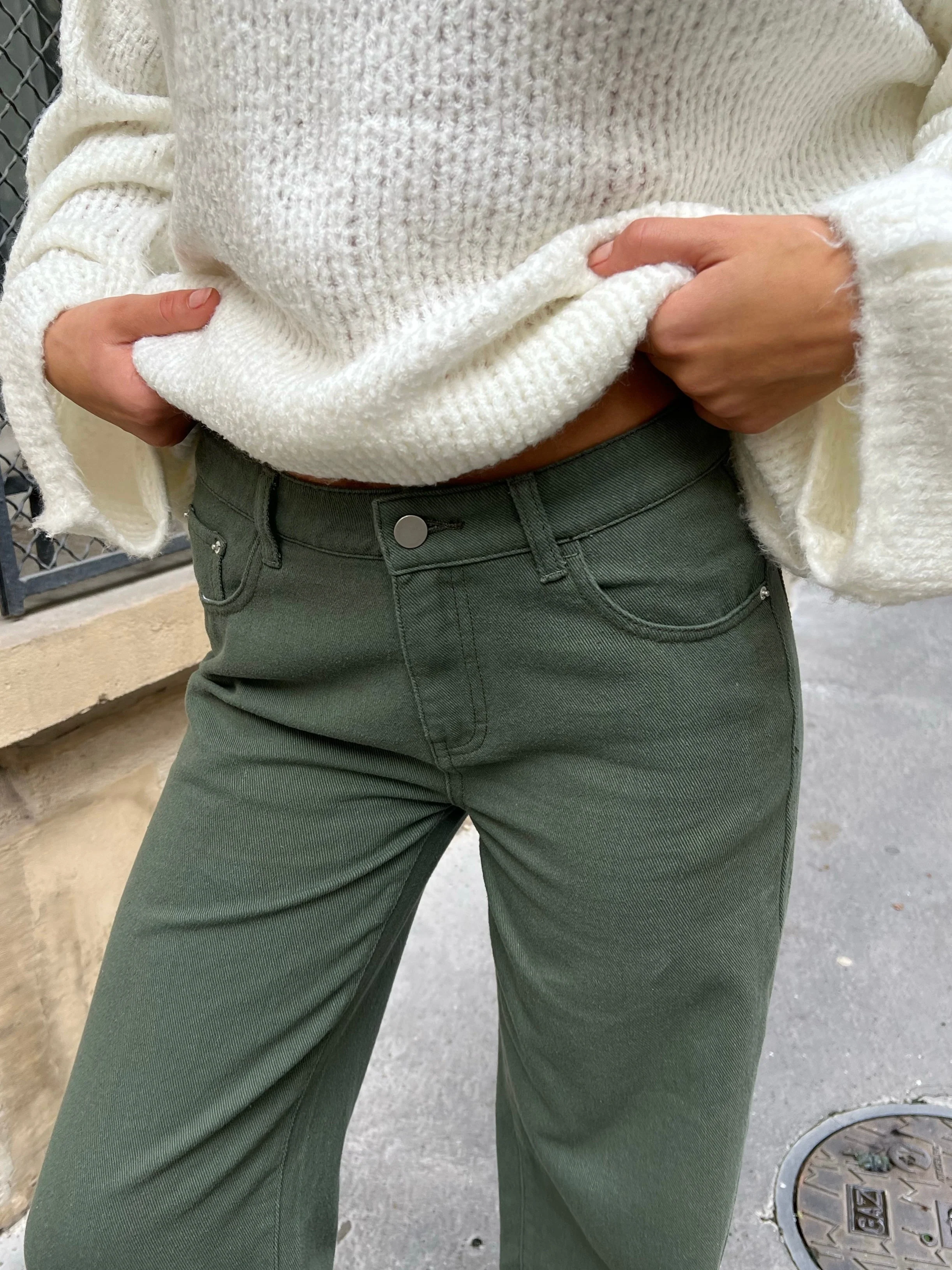 Jolie Jeans - Army Green - Image 3