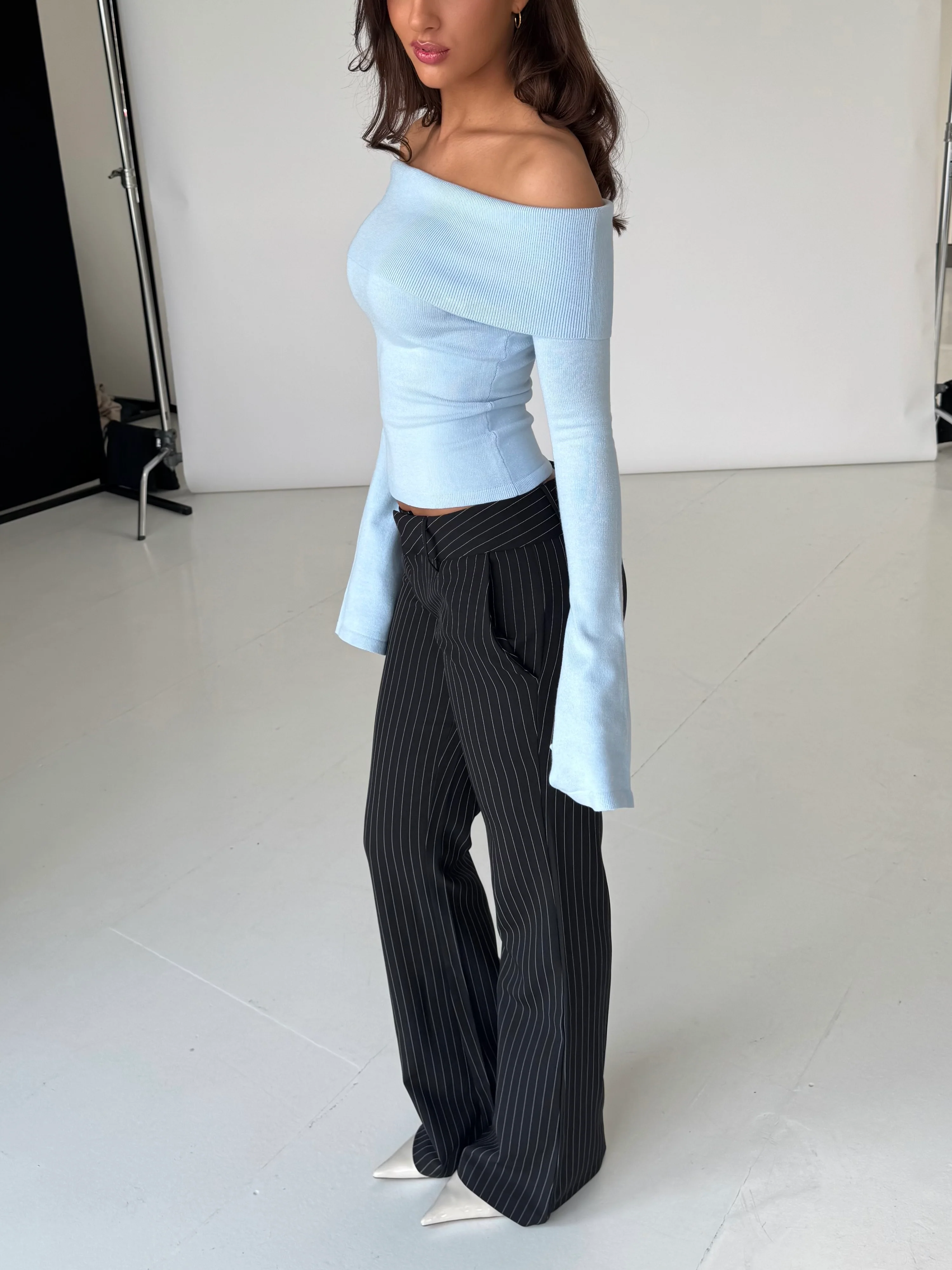 Kaia knit top - hellblau