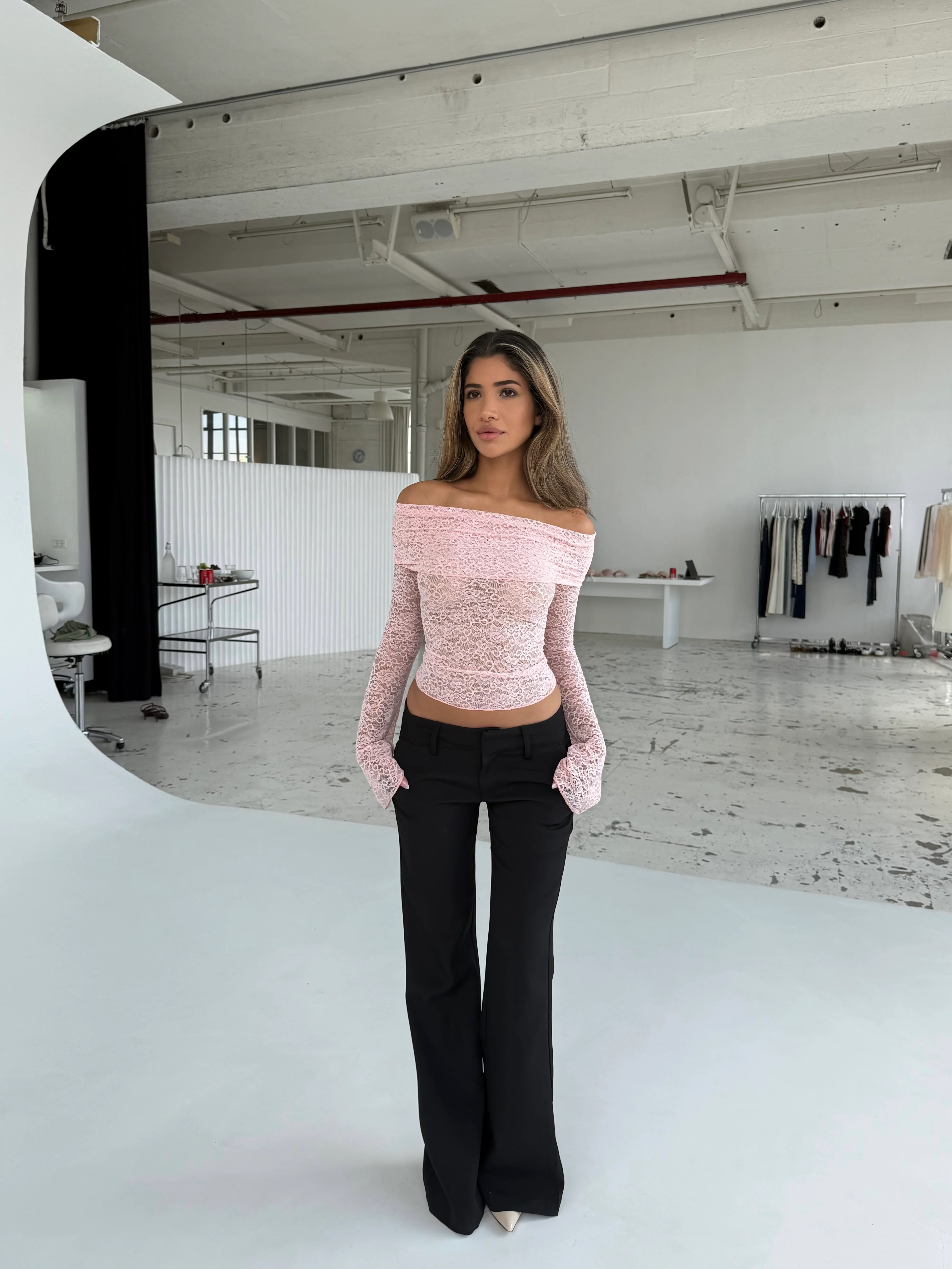 Kaia Lace Top - Pink - Image 6