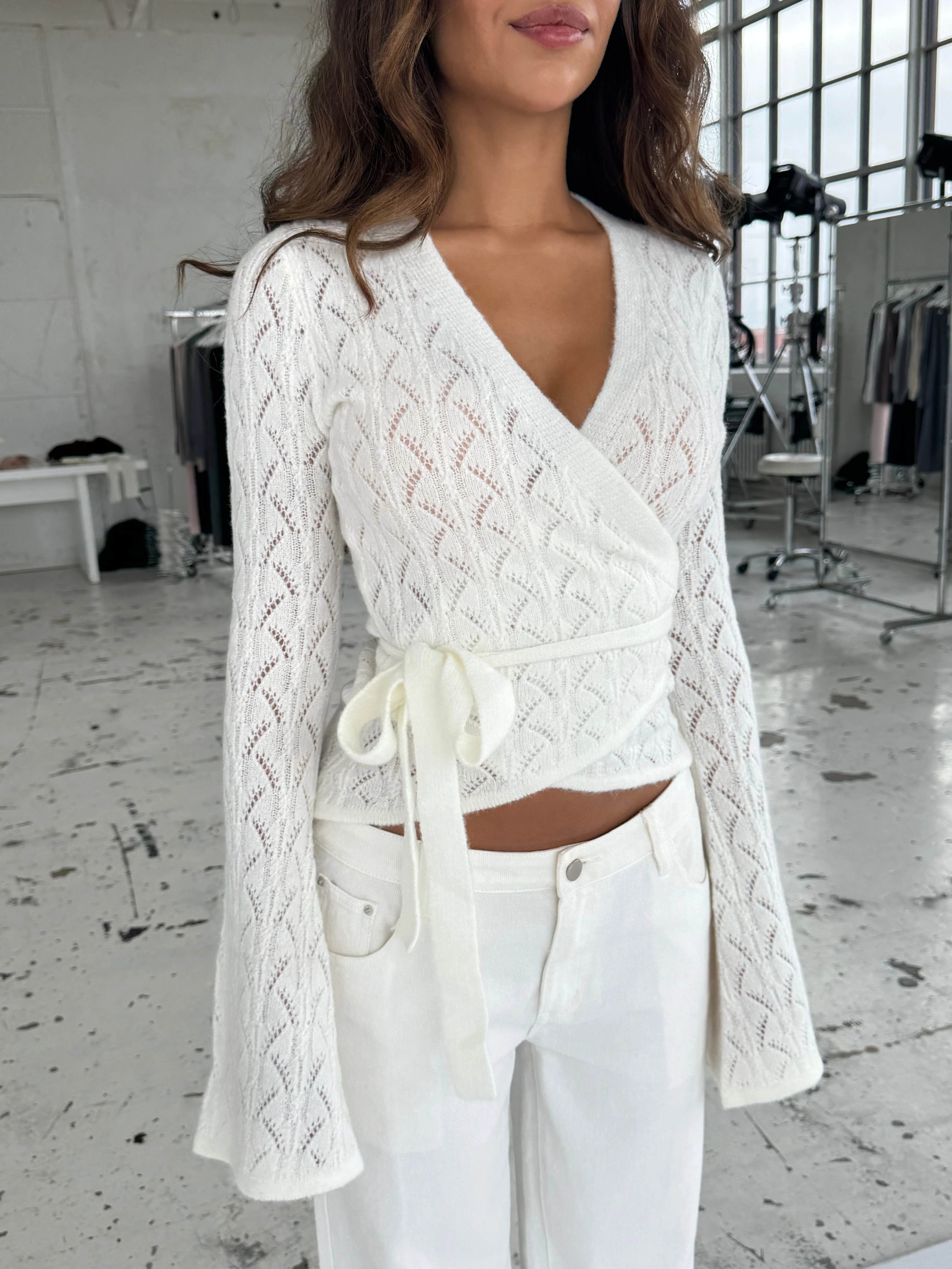 Lacework wool ballerina  - Weiß - Image 2