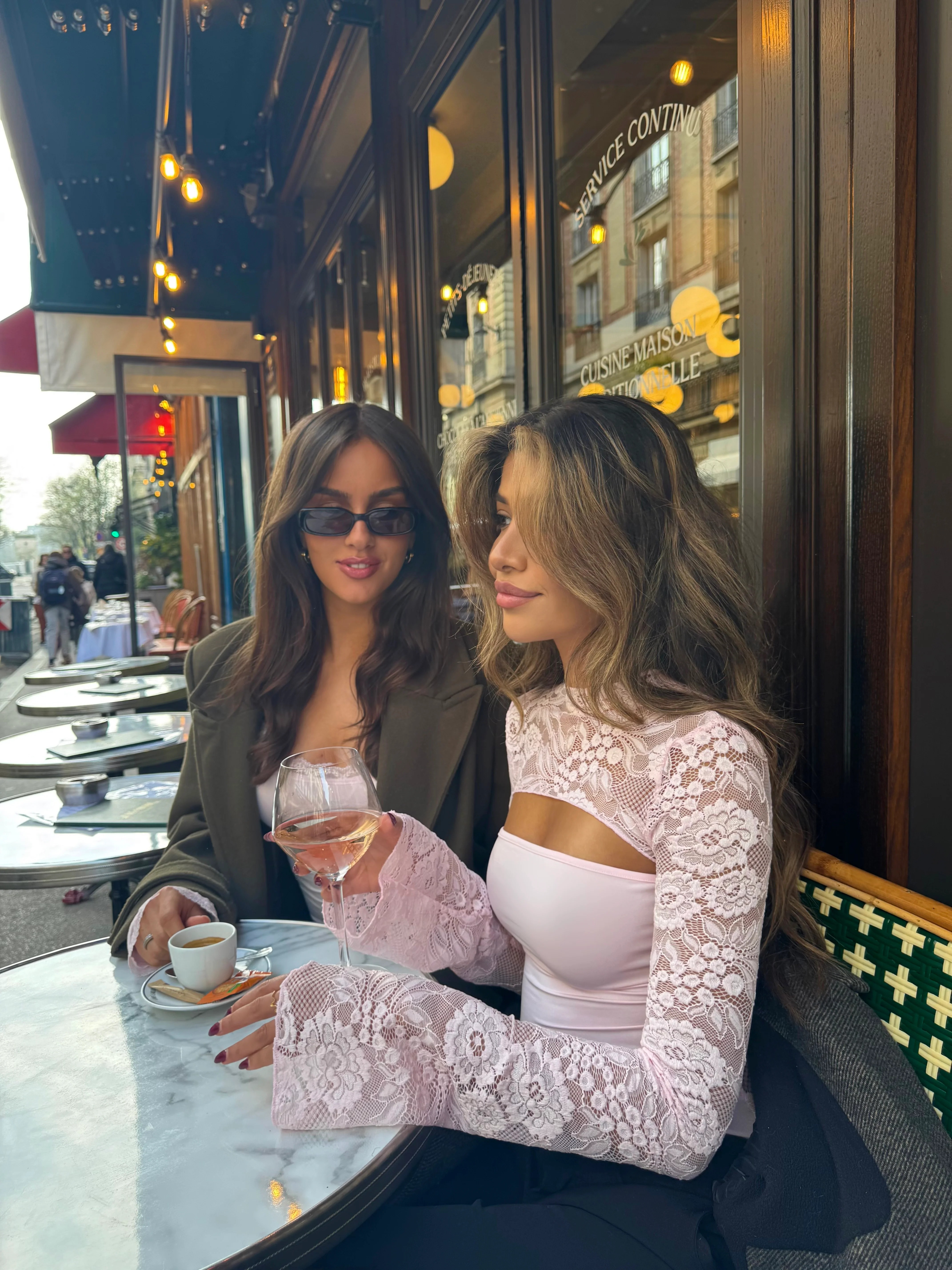 Lara Lace Long Sleeve Top - Rosa - Image 5