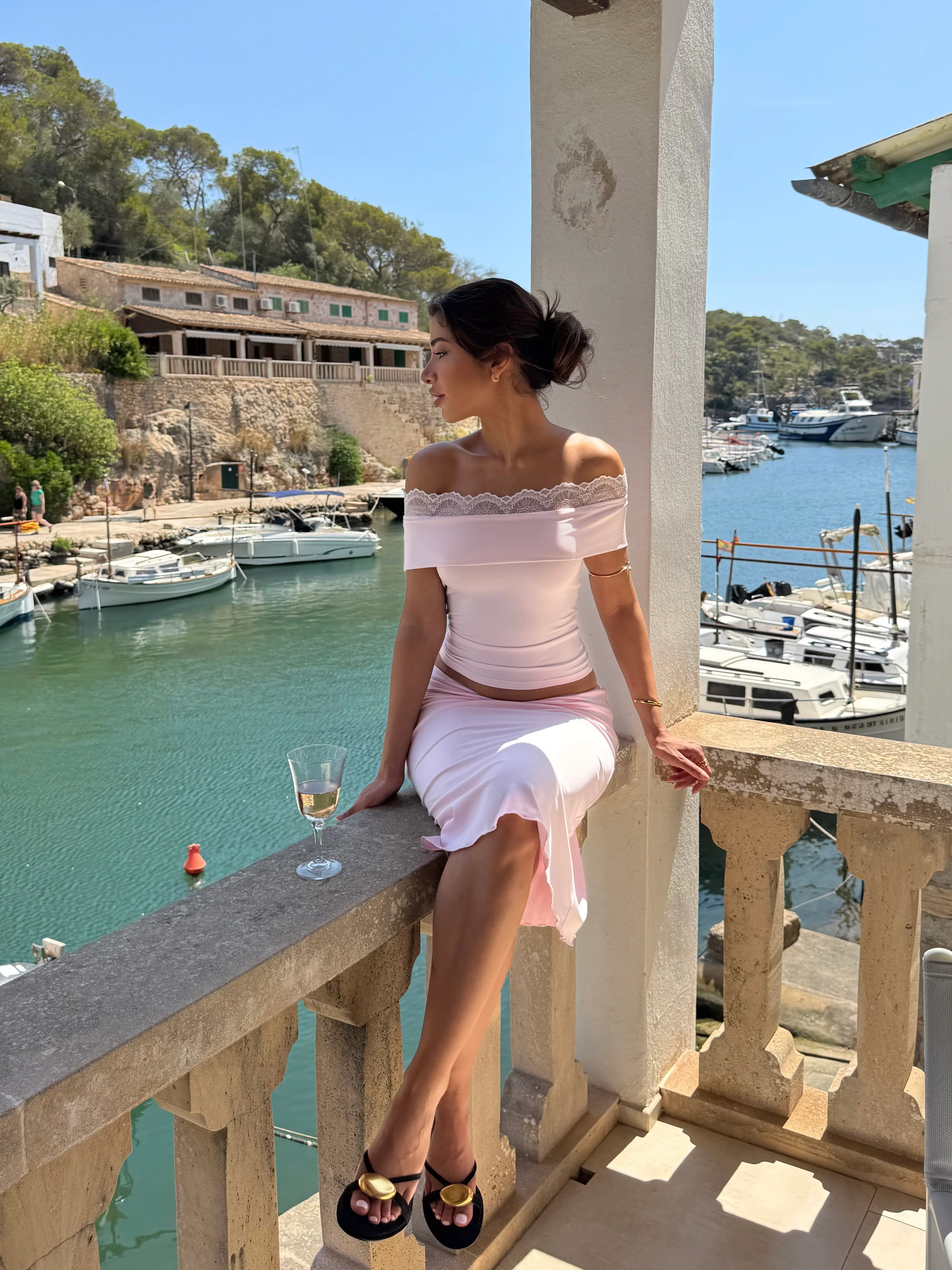 Leda Lace Top - Pink