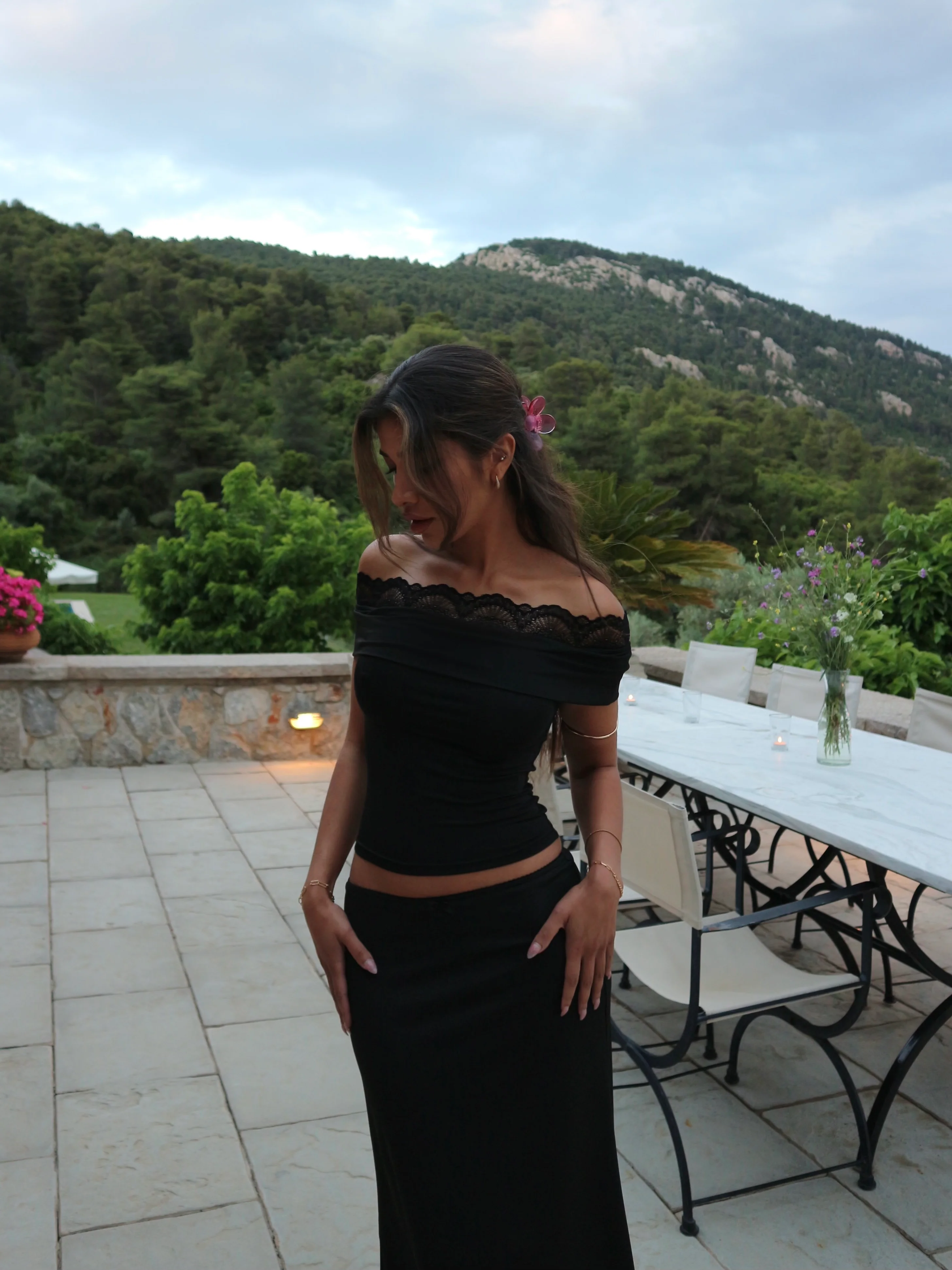 Leda Lace Top - Schwarz - Image 4