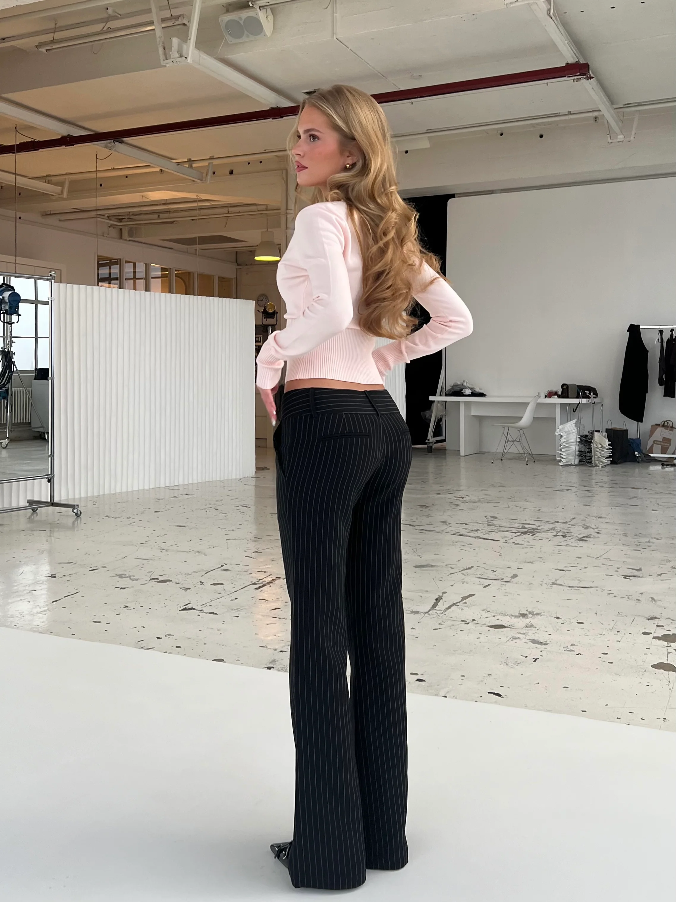 Livia low waist hosen - Schwarz gestreift - Image 3