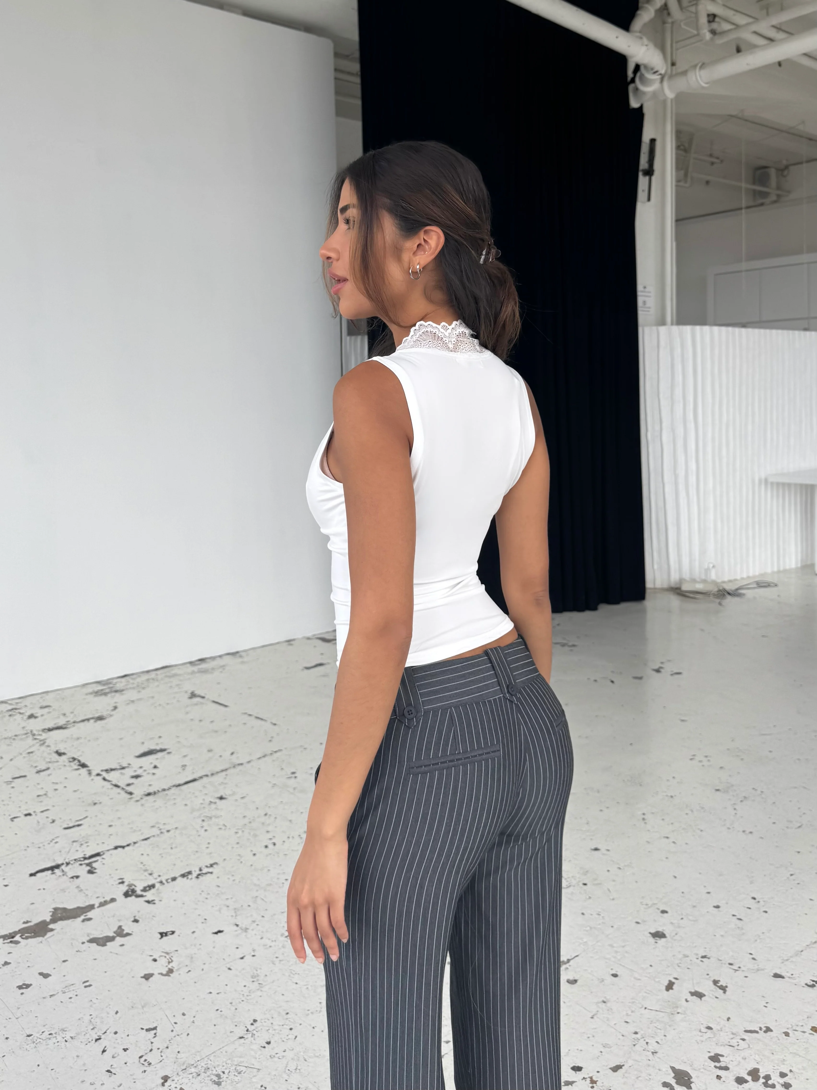Lucia basic lace top - weiß - Image 2