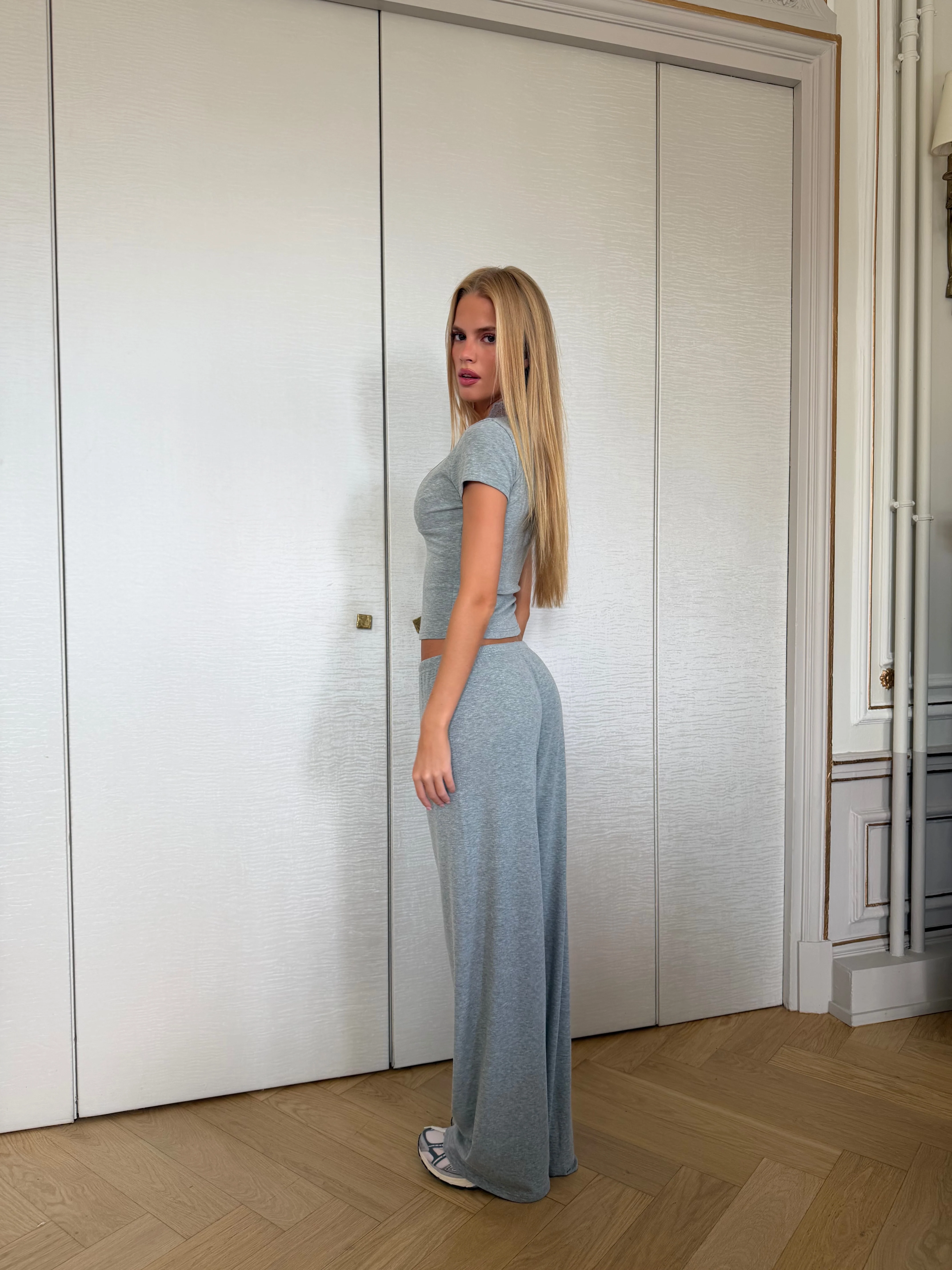 Lucia Rib Tee – Dunkelgrau - Image 5