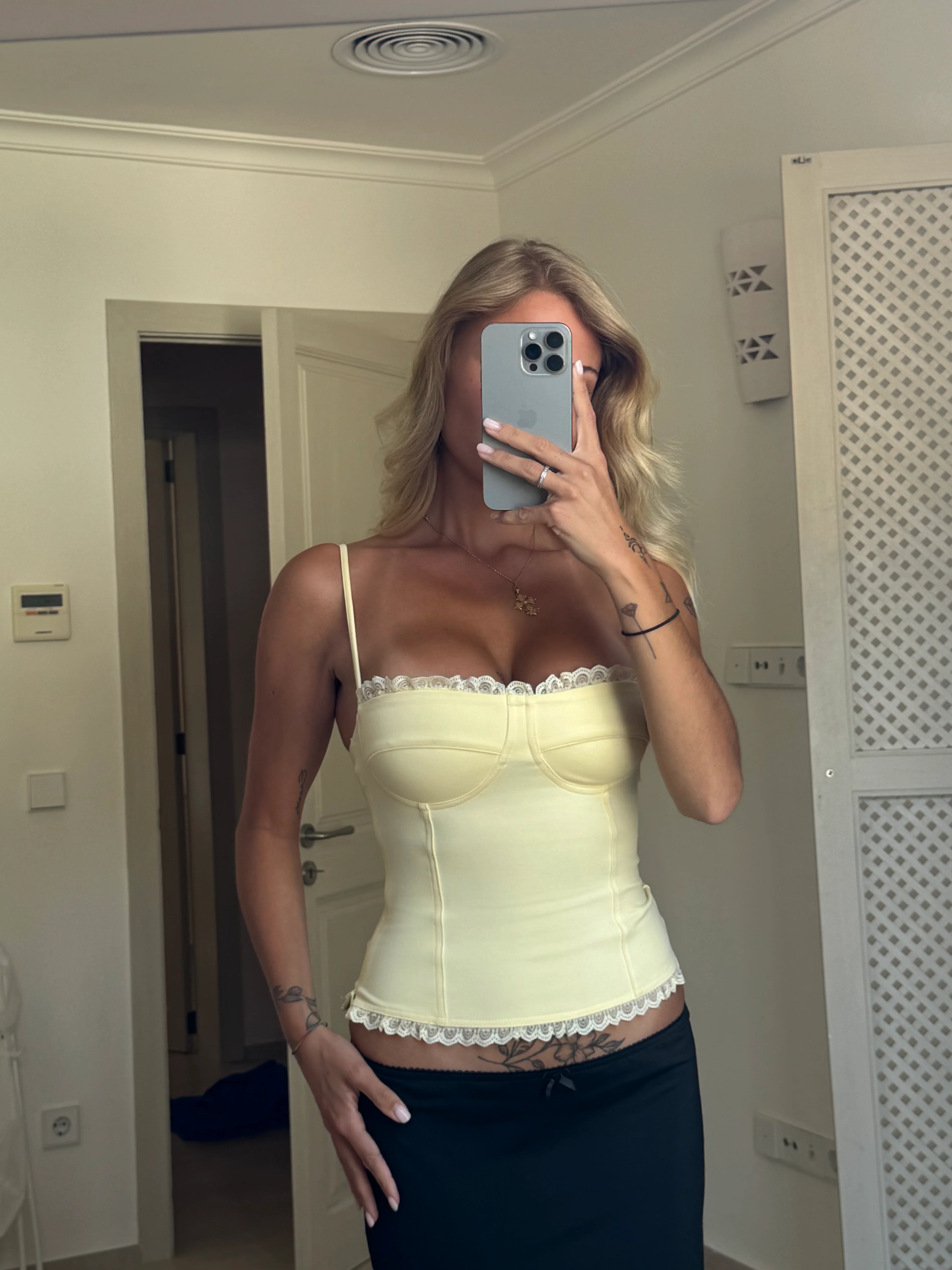 Lula lace corset top - hellgelb - Image 8