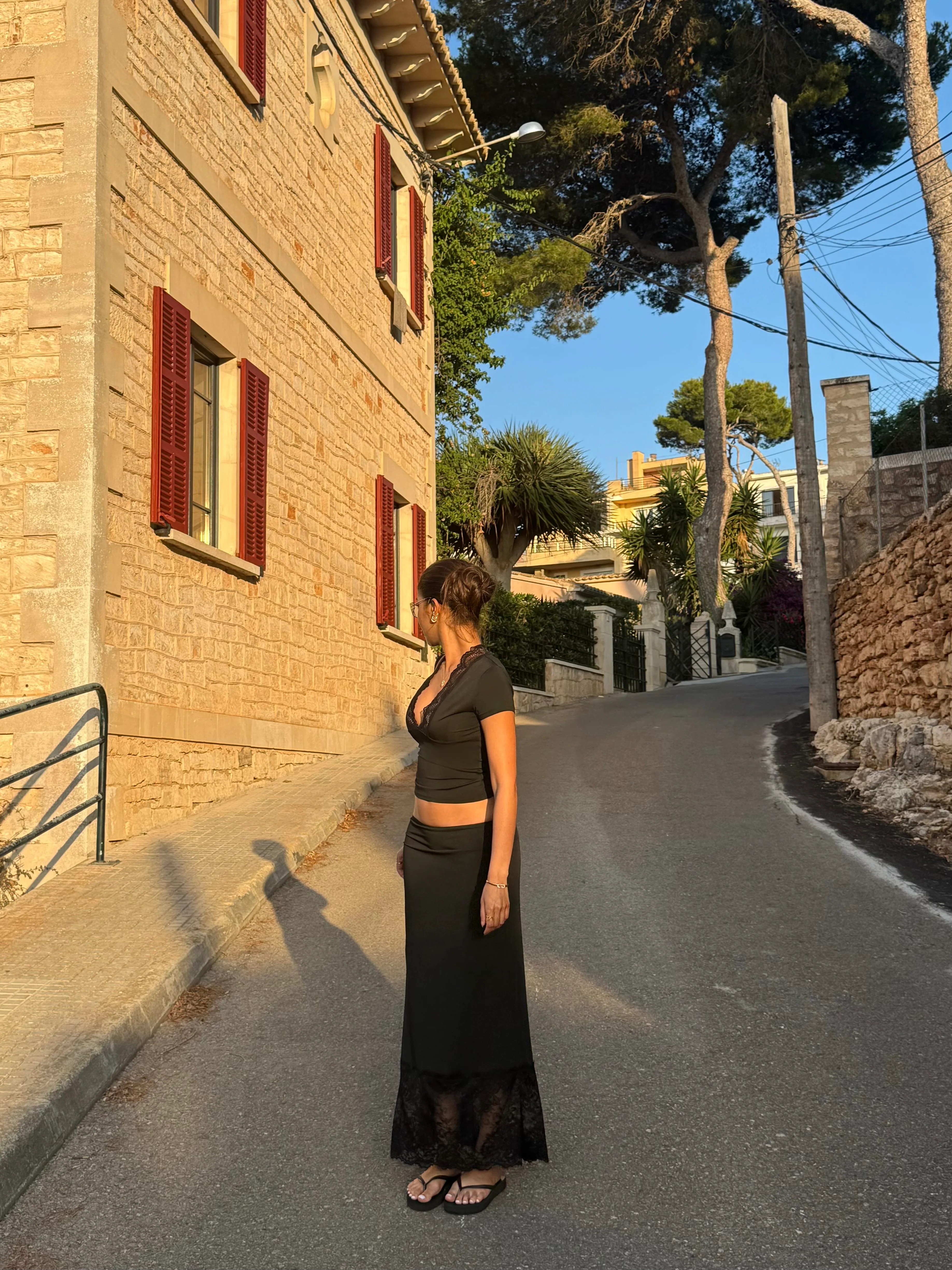 Maxi lace skirt - schwarz - Image 4