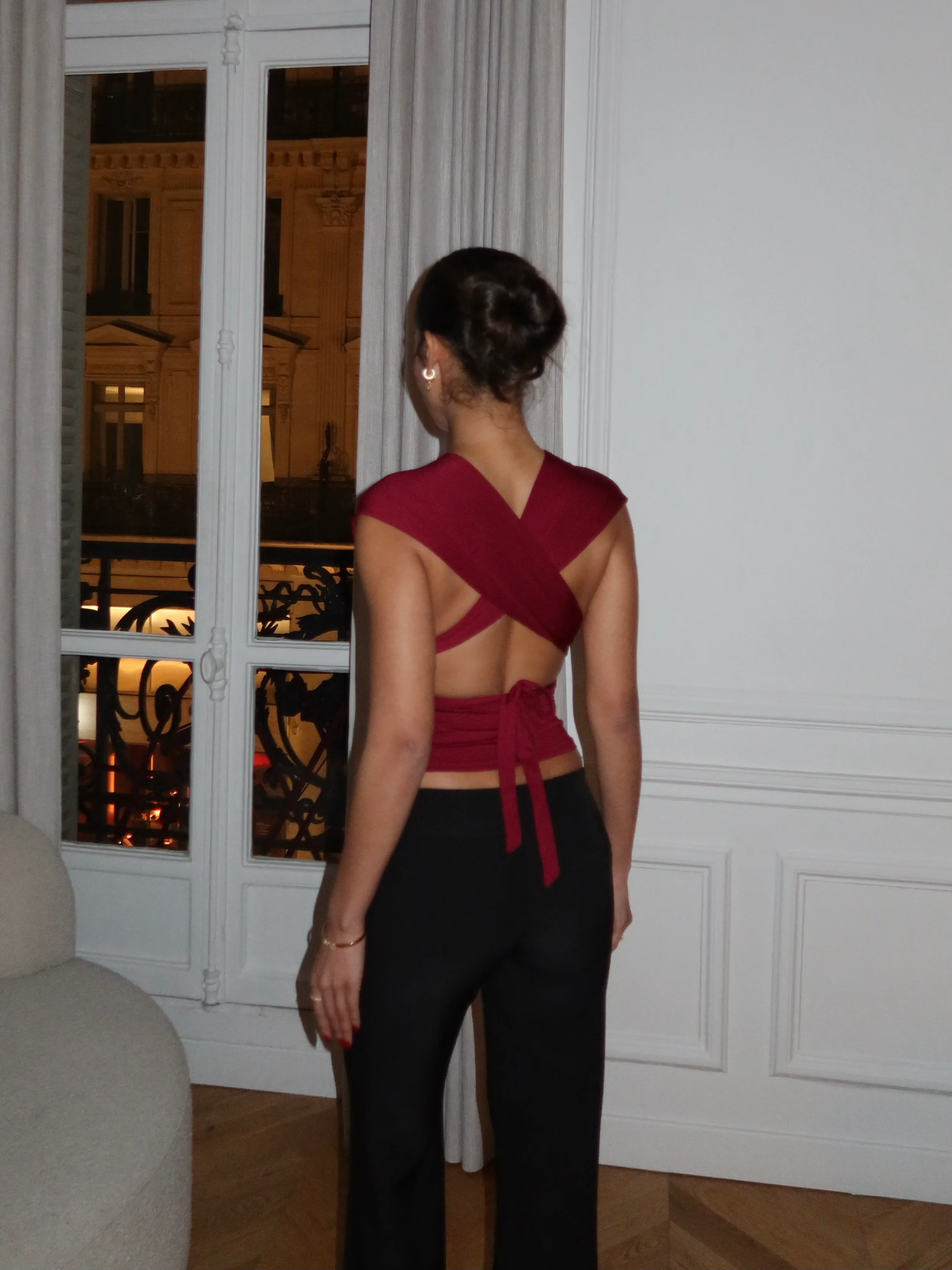 Mila Multi Top – Dunkelrot - Image 8