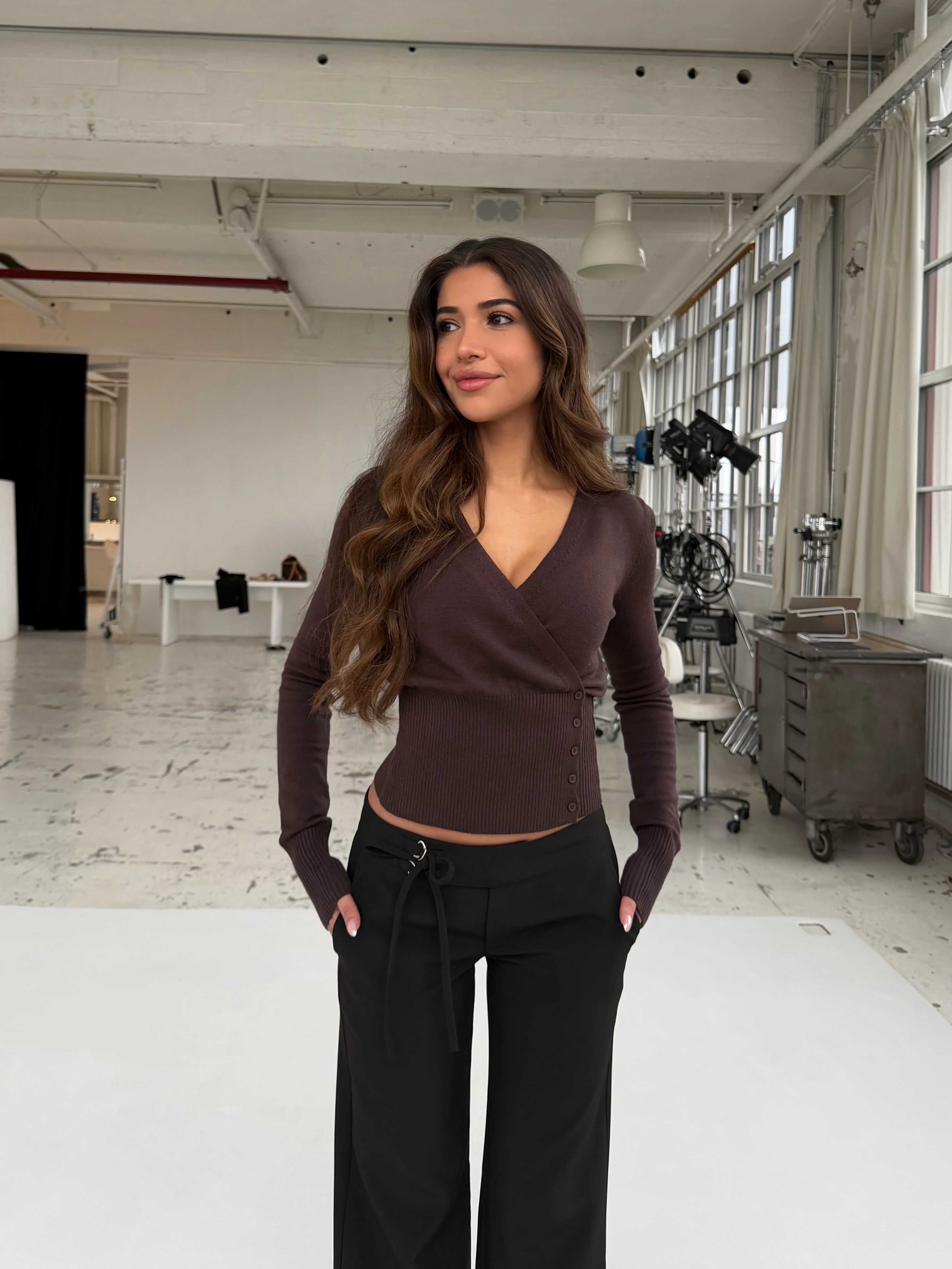 New knit cardigan - dunkelbraun - Image 2