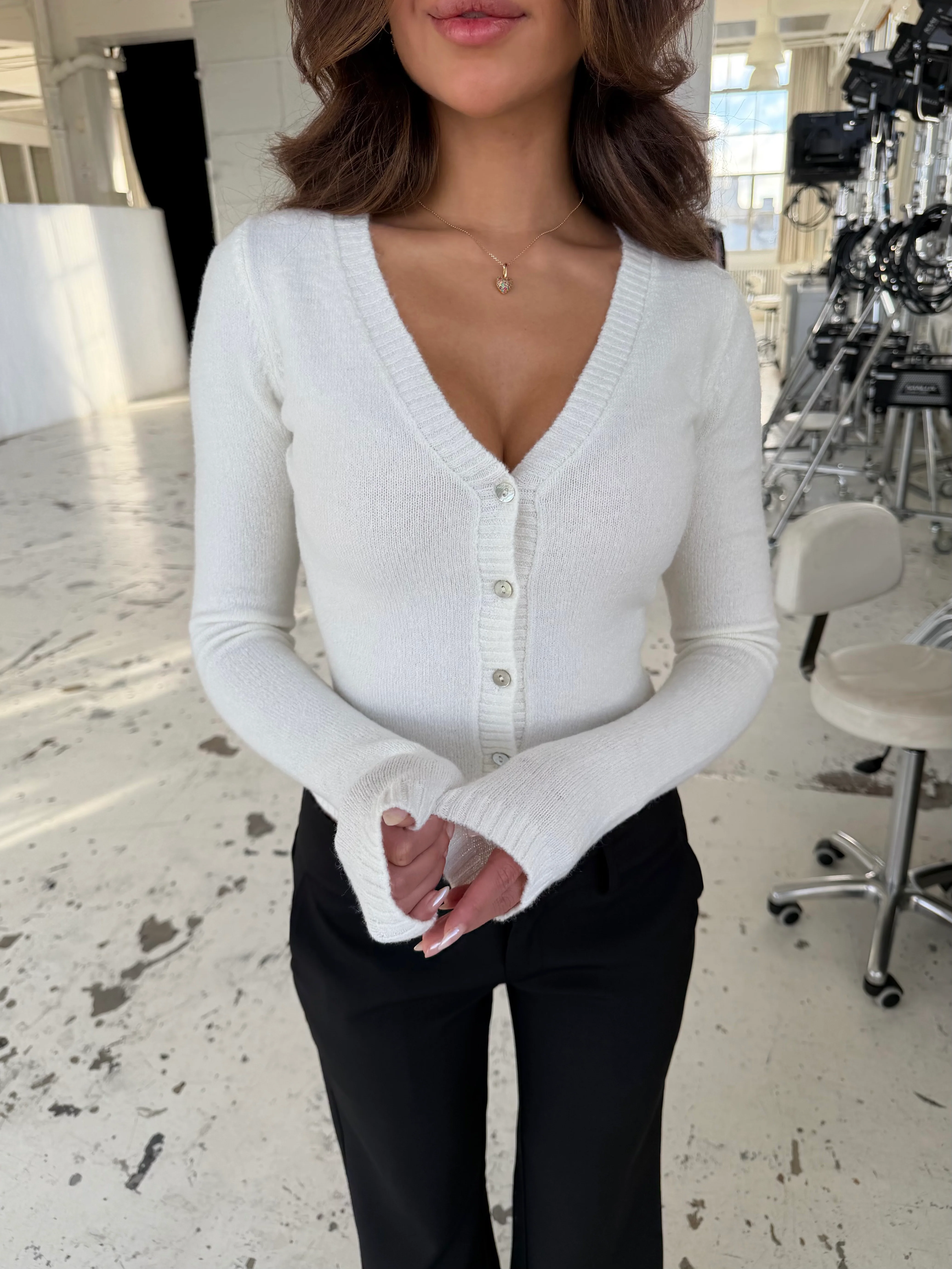 Pearl cardigan - weiß