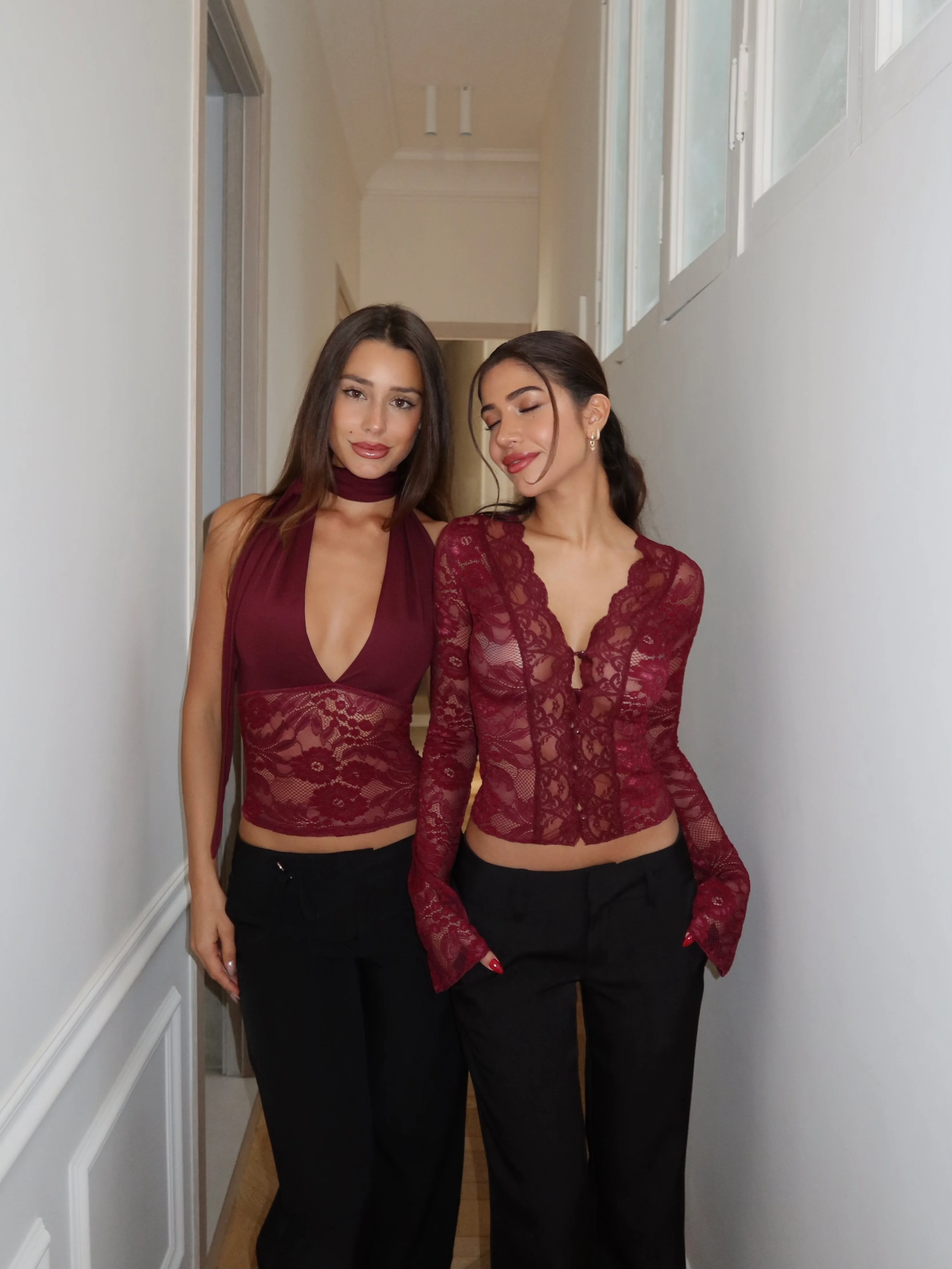 Pretty Luna Lace Top - Schwarz - Image 3
