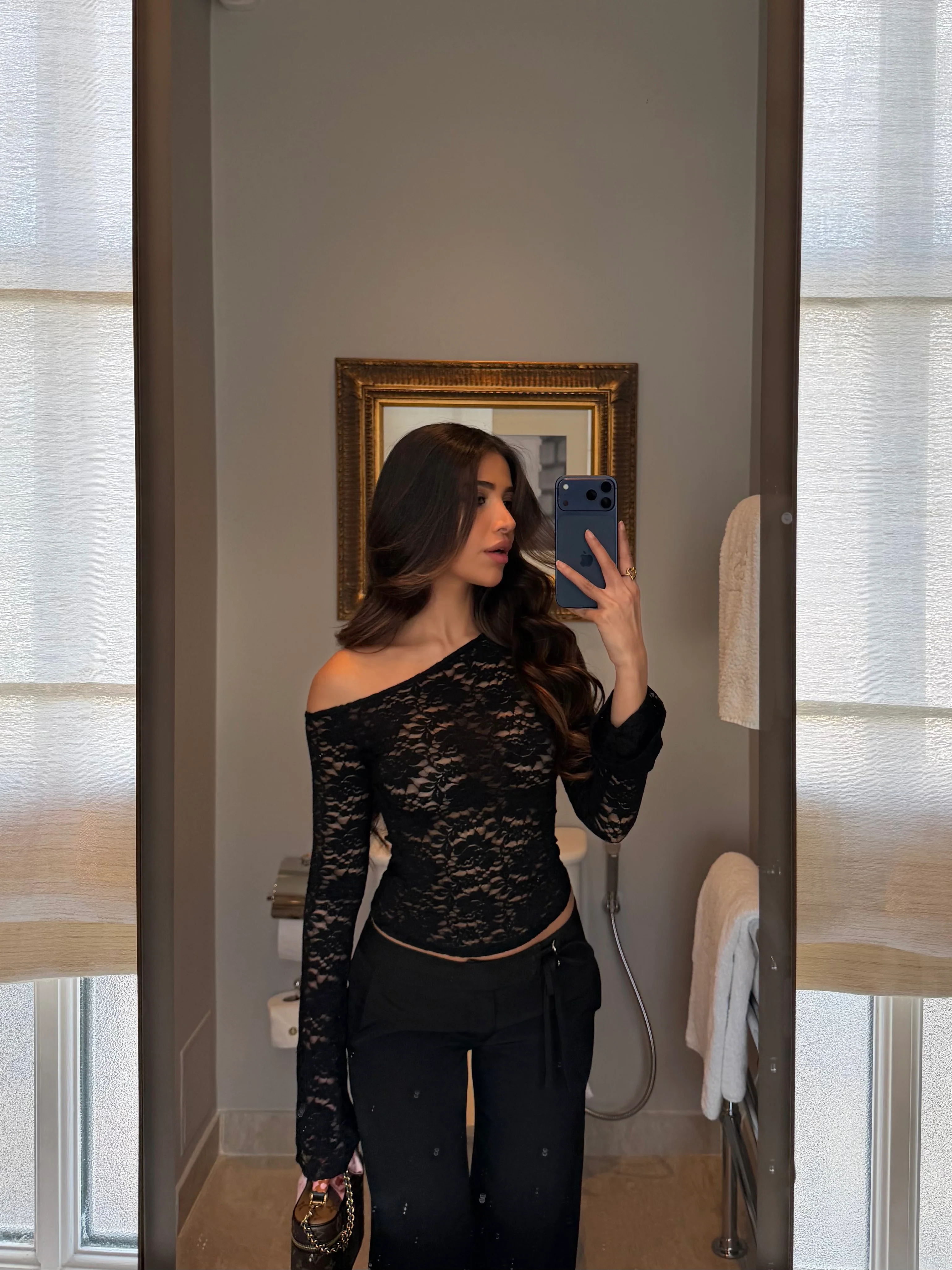 Rina Lace Top - Schwarz