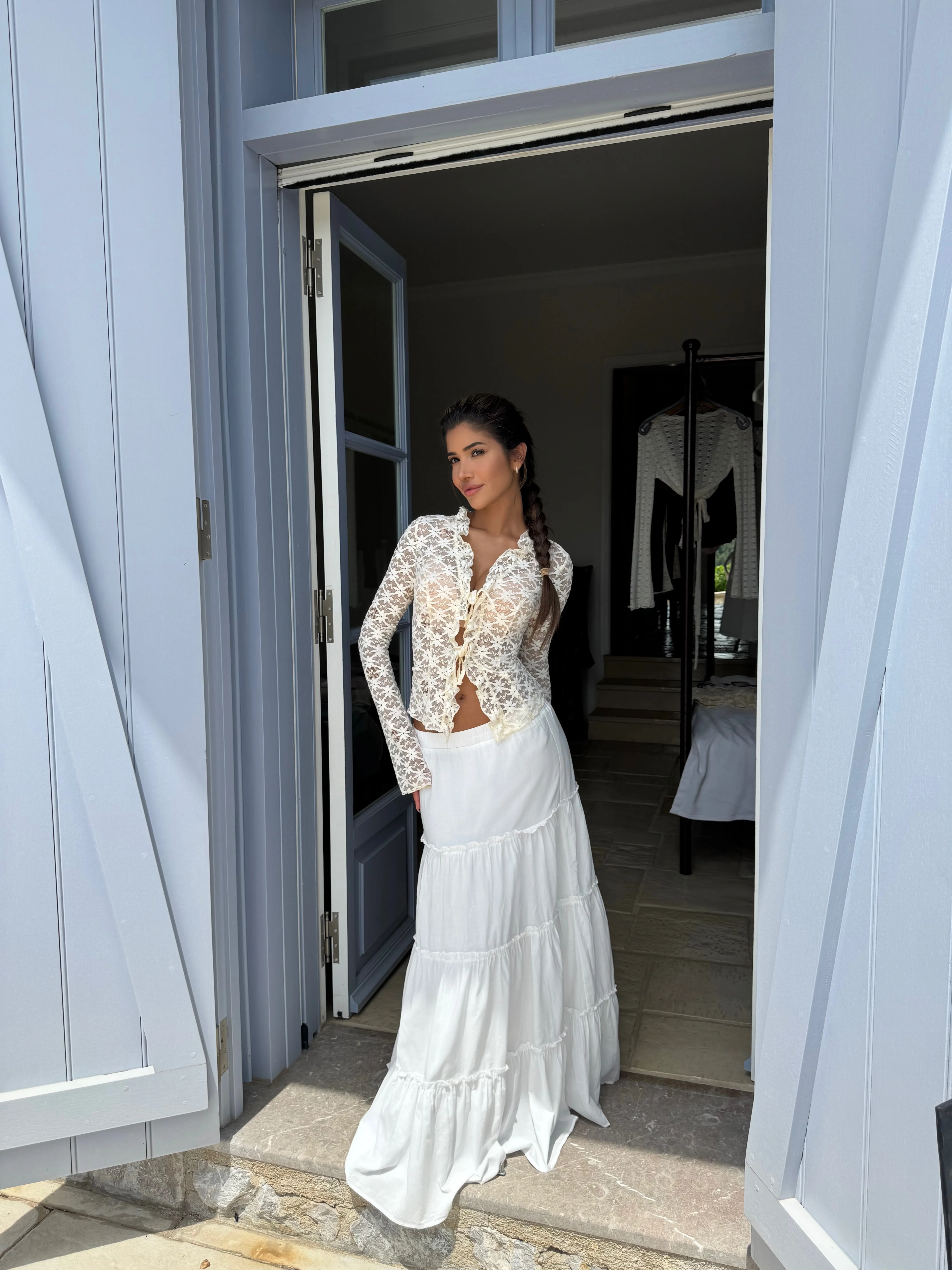 Thalia Trimm Lace top - Creme - Image 3