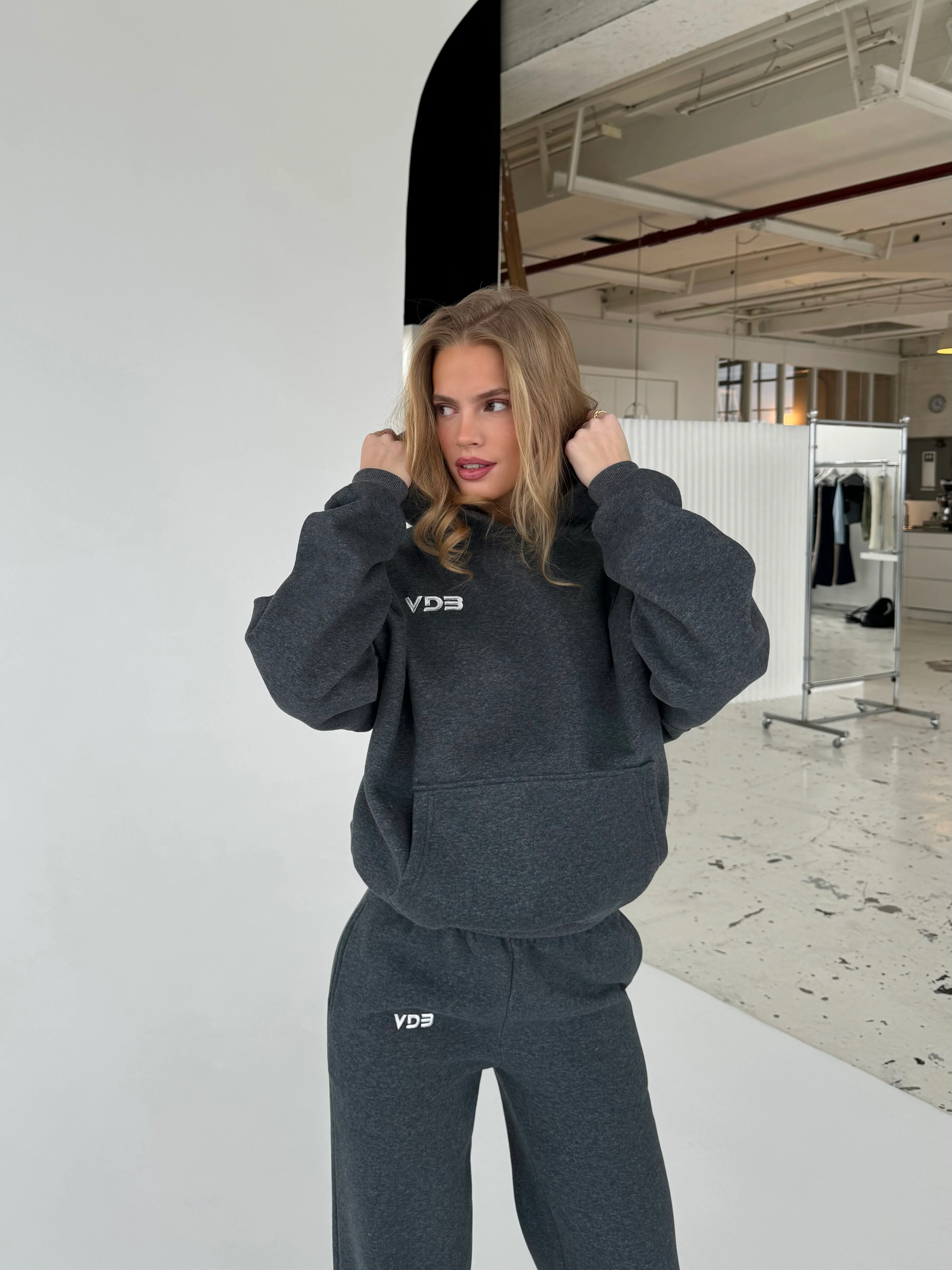 VDB Hoodie - dunkelgraue Melette